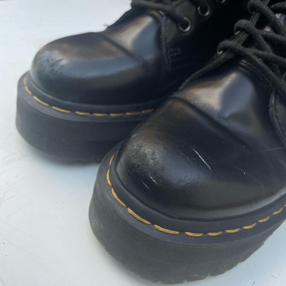 Black Platform Lace-Up Boots - Picture 2 of 9